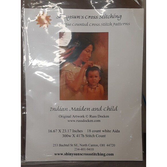 Shinysun's Cross Stitching Native American Indian Cross Stitch Pattern Chart - Picture 8 of 10